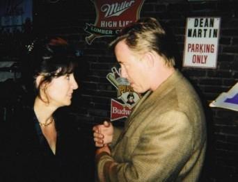 Frank Lamphere chats with Deana Martin at the Dean Martin Festival in Steubenville, Ohio
