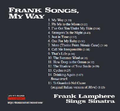 Frank Songs, My Way  (rear cover)